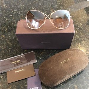 COPY - TOM FORD COLLETTE 250 Sunglasses! Rose Gol…